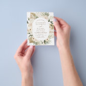 Begroting Pampas Grass Boho Eucalyptus Weddenschap Flyer (Hand)