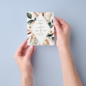 Begroting Pampas Grass Boho Eucalyptus Weddenschap Flyer (Hand)