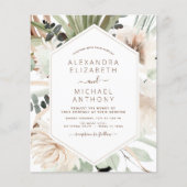 Begroting Pampas Grass Boho Eucalyptus Weddenschap Flyer (Voorkant)