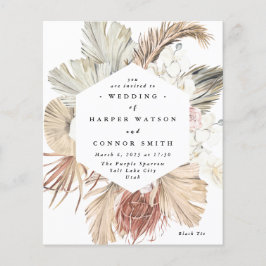 Begroting Pampas Grass Floral Tropisch Oerwoud Flyer