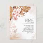Begroting Pampas Grass Pink Floral Palm Baby showe (Voorkant / Achterkant)