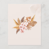 Begroting Pampas Grass Pink Floral Palm Baby showe (Achterkant)