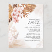 Begroting Pampas Grass Pink Floral Palm Baby showe (Voorkant)