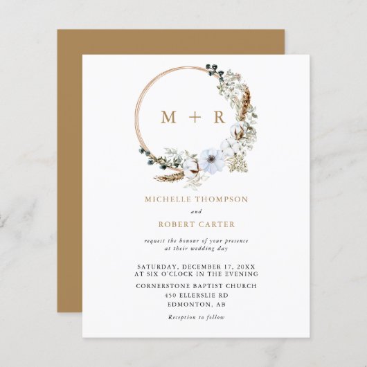 Begroting Pampas Grass Wedding Boho AU (Voorkant / Achterkant)