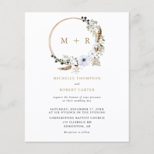 Begroting Pampas Grass Wedding Boho AU (Voorkant)