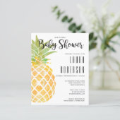 Begroting Pananas Waterverf Baby shower (Staand voorkant)