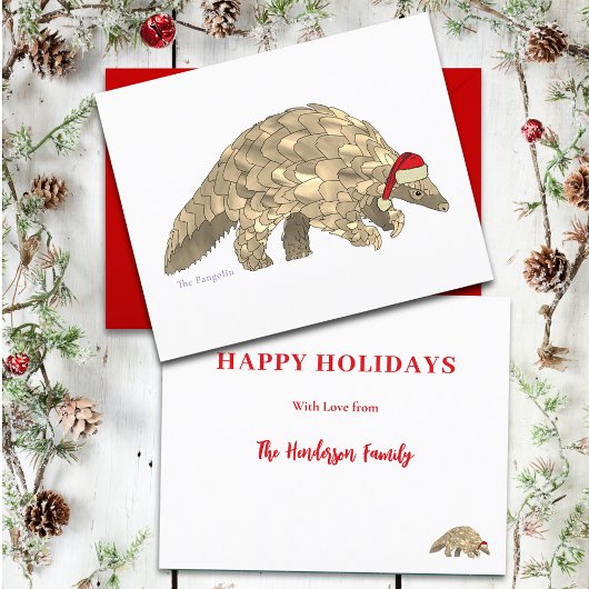 Begroting Pangolin Cute Santa Endangered Species