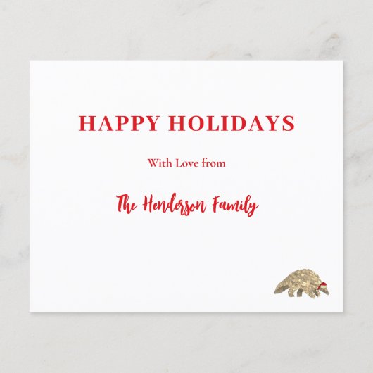 Begroting Pangolin Cute Santa Endangered Species (Achterkant)