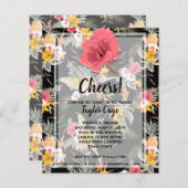 Begroting Pineapple Tropische Birthday-uitnodiging (Voorkant / Achterkant)