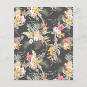 Begroting Pineapple Tropische Birthday-uitnodiging (Achterkant)