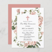 Begroting Pink Floral Eerste Heilige Communauteit (Voorkant / Achterkant)