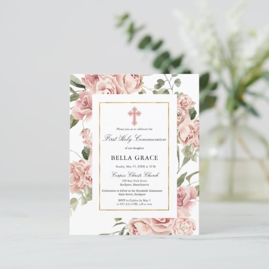 Begroting Pink Floral Eerste Heilige Communauteit (Staand voorkant)