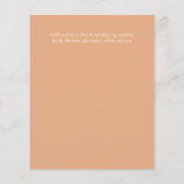 BEGROTING Pink Sage Peach Weddenschap (Achterkant)