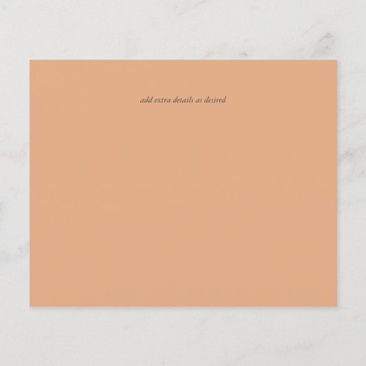 BEGROTING Pink Sage Peach Weddenschap Flyer (Achterkant)