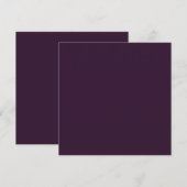 BEGROTING PLUM PURPLE Monochroom Template Bedankkaart (Voorkant / Achterkant)