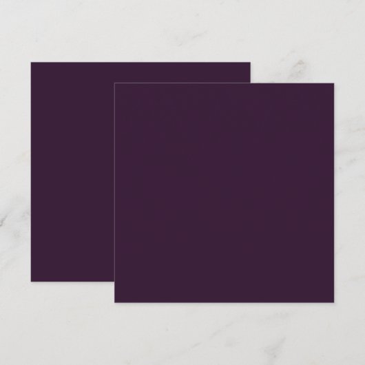 BEGROTING PLUM PURPLE Monochroom Template Bedankkaart (Voorkant / Achterkant)
