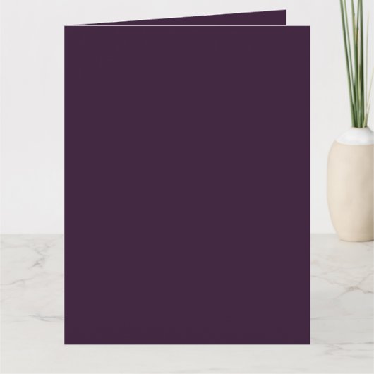 BEGROTING PLUM PURPLE Monochroom Template Kaart (Voorkant)