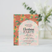 Begroting Poinsettias kerstfeest uitnodiging (Staand voorkant)