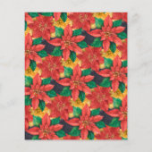 Begroting Poinsettias kerstfeest uitnodiging Flyer (Achterkant)