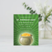 Begroting Pot of Gold Patricks Day Invitation (Staand voorkant)