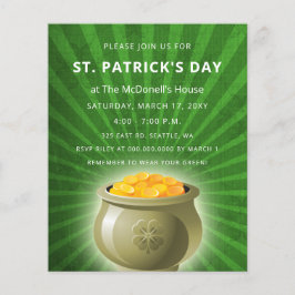 Begroting Pot of Gold Patricks Day Invitation