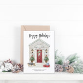 Begroting Prettige feestdagen thuiskerstKaart Flyer