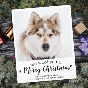 Begroting prettige kerst van de Dog Pet-fotokaart