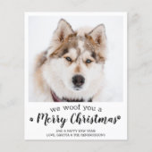 Begroting prettige kerst van de Dog Pet-fotokaart (Voorkant)