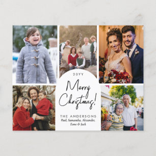 Begroting prettige kerstfeestdag 5 serie foto's