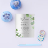 Begroting programma voor Silver Eucalyptus bruilof Flyer (Enkel)