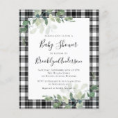 Begroting Pset Eucalyptus Baby shower Invitation (Voorkant)