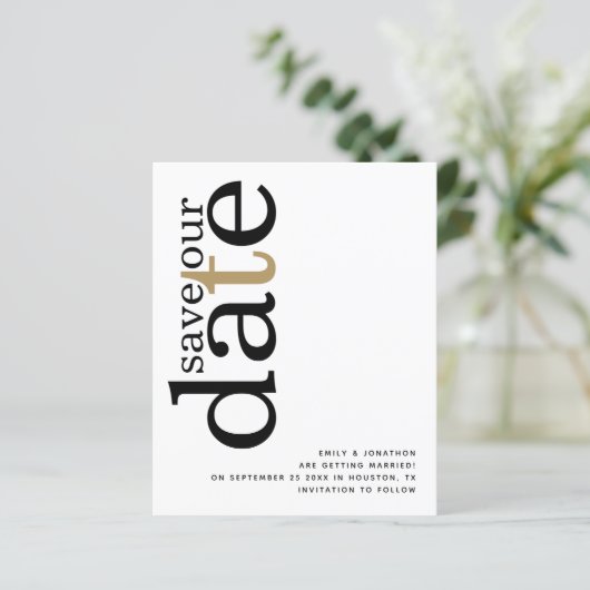 Begroting QR Code Black Gold Tekst White Opslagdat (Staand voorkant)