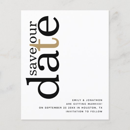 Begroting QR Code Black Gold Tekst White Opslagdat (Voorkant)