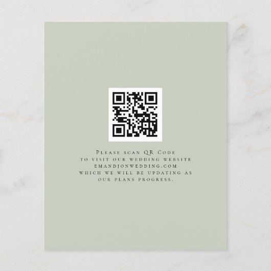 Begroting QR-code Eucalyptus Floral Weduwsdatum (Achterkant)