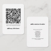 Begroting QR-code Modern Modern Eventueel voorval Notitiekaartje (Voorkant / Achterkant)