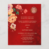 BEGROTING | QR-code | Pioen Chinese bruiloft (Voorkant)