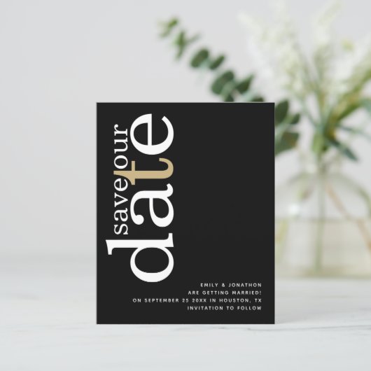 Begroting QR Code White Gold Text Black Opslagdatu (Staand voorkant)