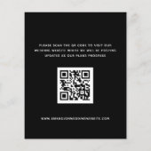 Begroting QR Code White Gold Text Black Opslagdatu (Achterkant)