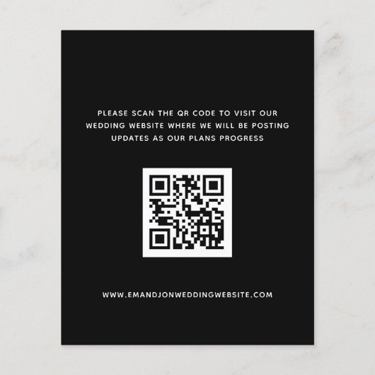 Begroting QR Code White Gold Text Black Opslagdatu (Achterkant)