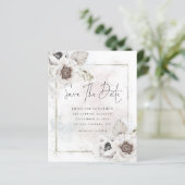 Begroting QR Floral Waterverf Wedding Save the Dat (Staand voorkant)