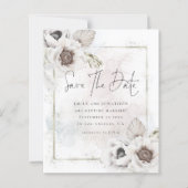 Begroting QR Floral Waterverf Wedding Save the Dat (Voorkant)
