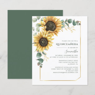 Begroting Quinceanera 15e verjaardag Florale uitno