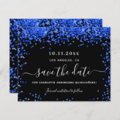 Begroting Quinceanera Black royal blue save the da (Voorkant / Achterkant)