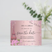 Begroting Quinceanera blush roze paris save the da (Staand voorkant)