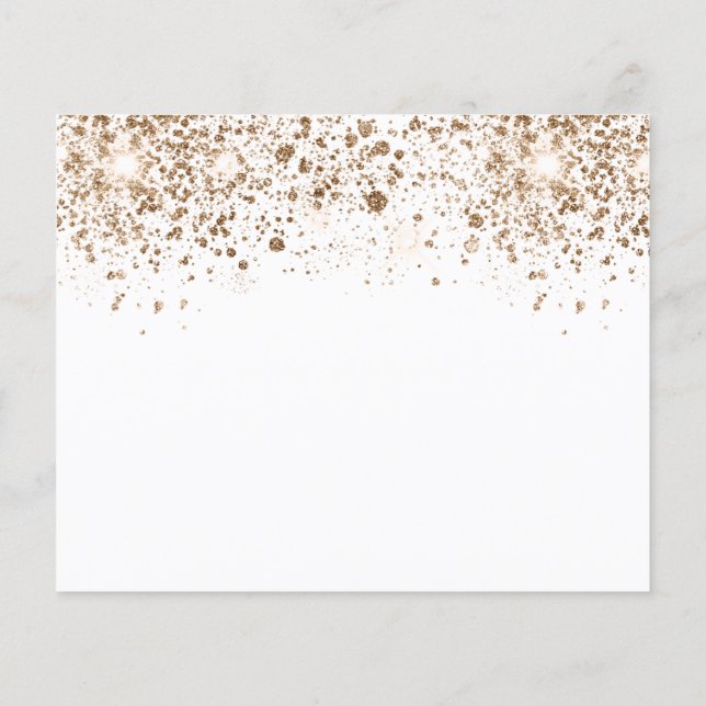 Begroting Quinceanera white gold save the date (Achterkant)