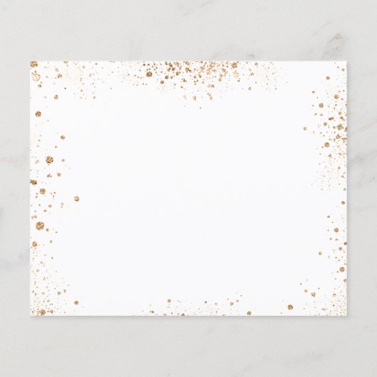 Begroting Quinceanera white gold save the date (Achterkant)