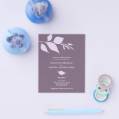 Begroting repetitie Paarse uitnodigingen Flyer (Enkel)