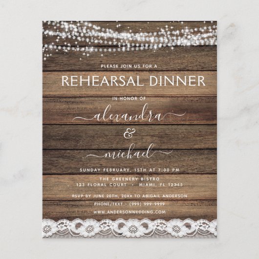 Begroting repetitief diner Rustic Farmhouse Flyer (Voorkant)