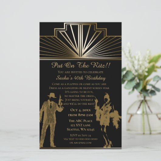 Begroting Roaring 20 gangster van het loopmeisje (Staand voorkant)