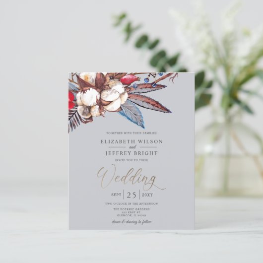 Begroting - Roestelijke winterfinnale - uitnodigin (Staand voorkant)